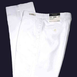 NEW Jos A Bank White Tuxedo Pants Flat Front Men's Slim Fit Size 32 X 30